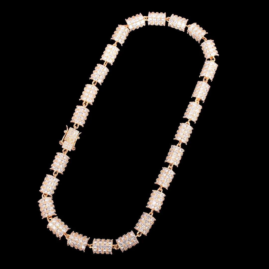 10MM Diamond Wheel Baguette Iced Out Diamond Necklace Chain - Image 5