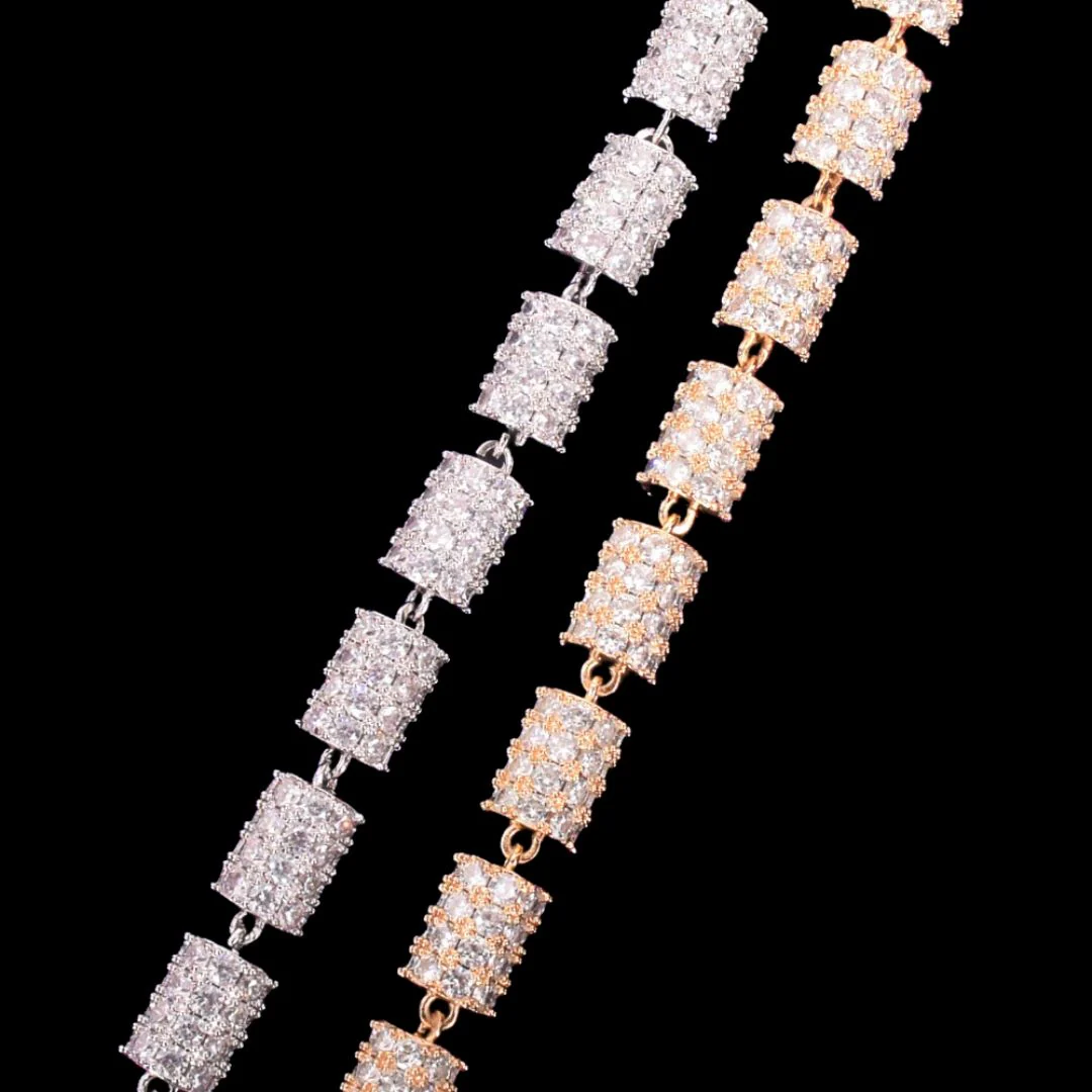 10MM Diamond Wheel Baguette Iced Out Diamond Necklace Chain - Image 7
