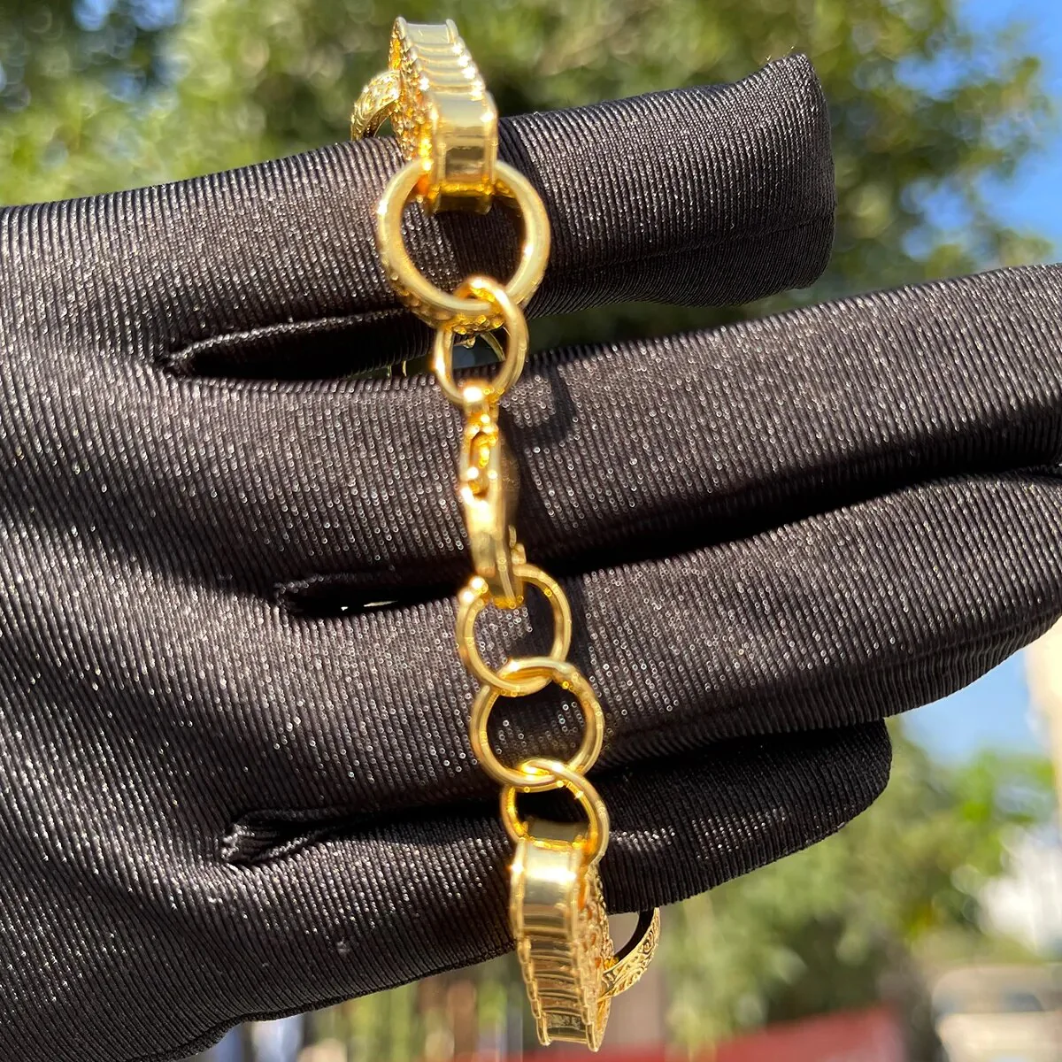 10MM Star Link Ring Triple Edition No Stones Bracelet - Image 3