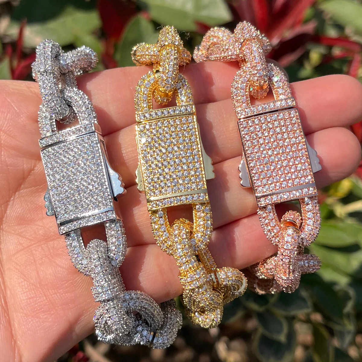 11MM Cuban Box Link Iced Out Diamond Bracelet - Image 4
