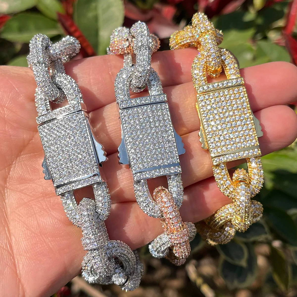11MM Cuban Box Link Iced Out Diamond Bracelet - Image 5