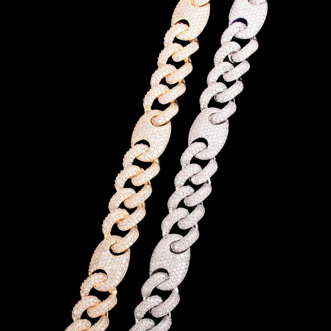 12-18MM Solid Miami Cuban Iced Out Diamond Bracelet - Image 4