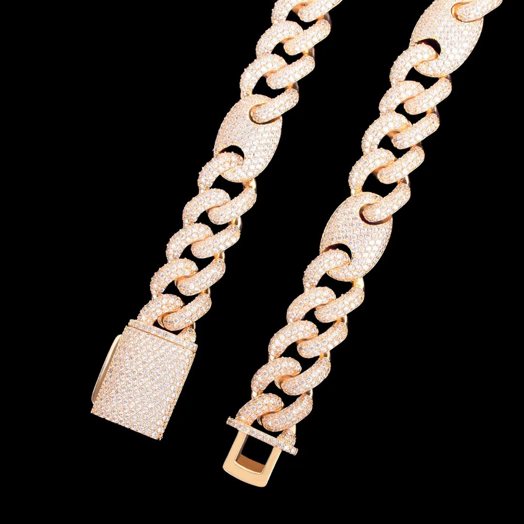 12-18MM Solid Miami Cuban Iced Out Diamond Bracelet - Image 6