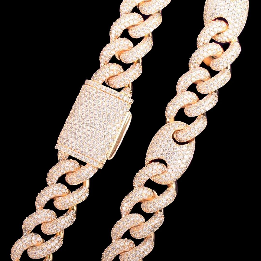 12-18MM Solid Miami Cuban Iced Out Diamond Bracelet - Image 7