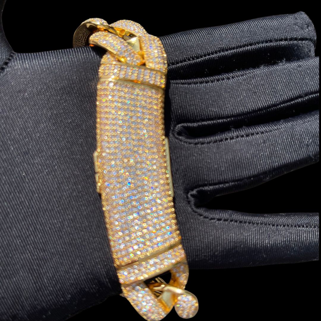 20MM Big Clasp Thick Miami Cuban Iced Out Diamond Bracelet - Image 4