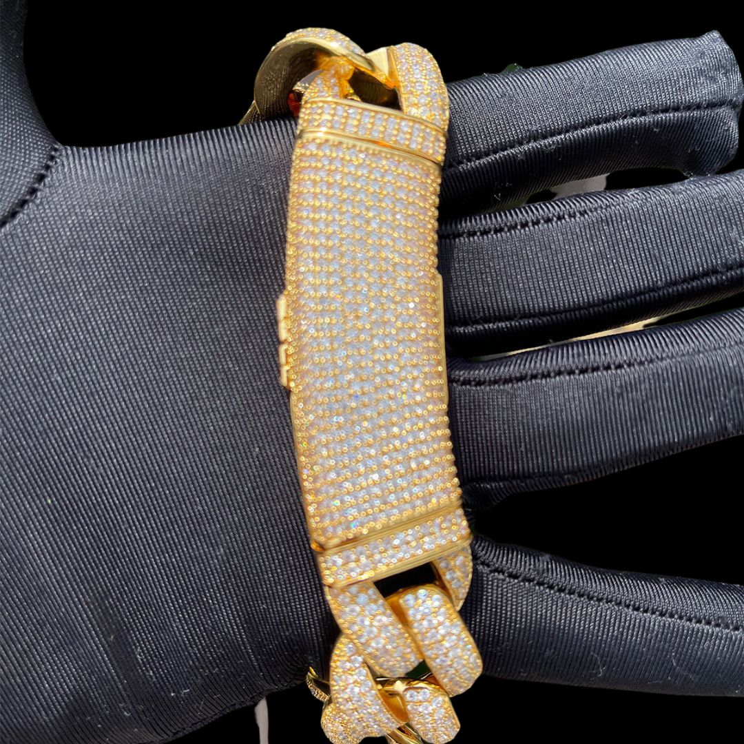 20MM Big Clasp Thick Miami Cuban Iced Out Diamond Bracelet - Image 5