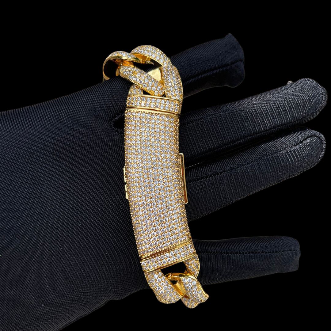20MM Big Clasp Thick Miami Cuban Iced Out Diamond Bracelet - Image 6