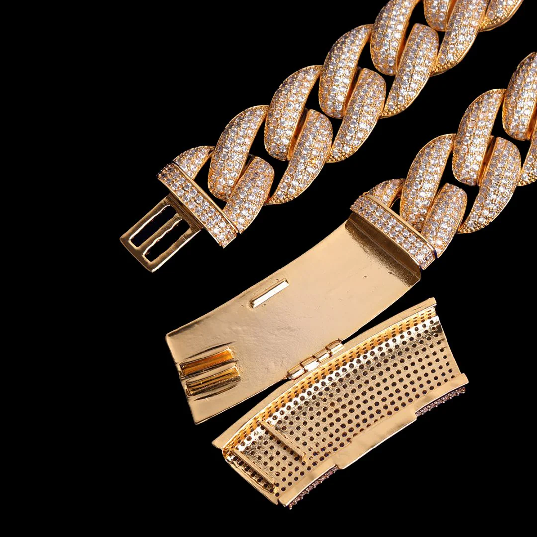 20MM Big Clasp Thick Miami Cuban Iced Out Diamond Bracelet - Image 8