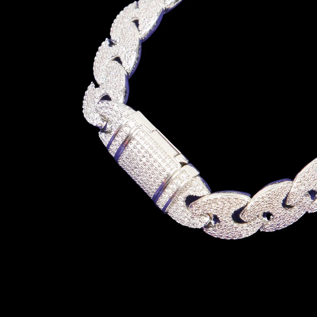 14MM Cuban Link Iced Out Diamond Necklace Bracelet Set - Image 4
