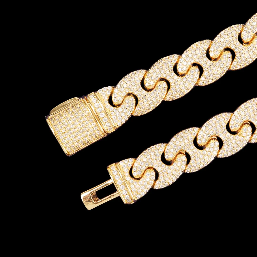 14MM Cuban Link Iced Out Diamond Necklace Bracelet Set - Image 5