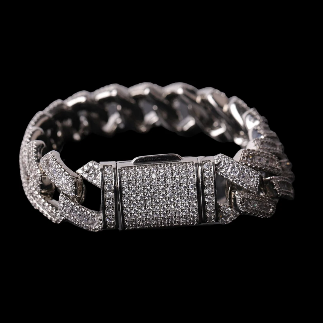 14MM Elegant Thick Iced Out Diamond Bracelet - Image 2