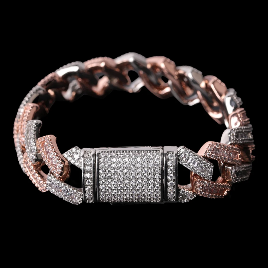 14MM Elegant Thick Iced Out Diamond Bracelet - Image 3