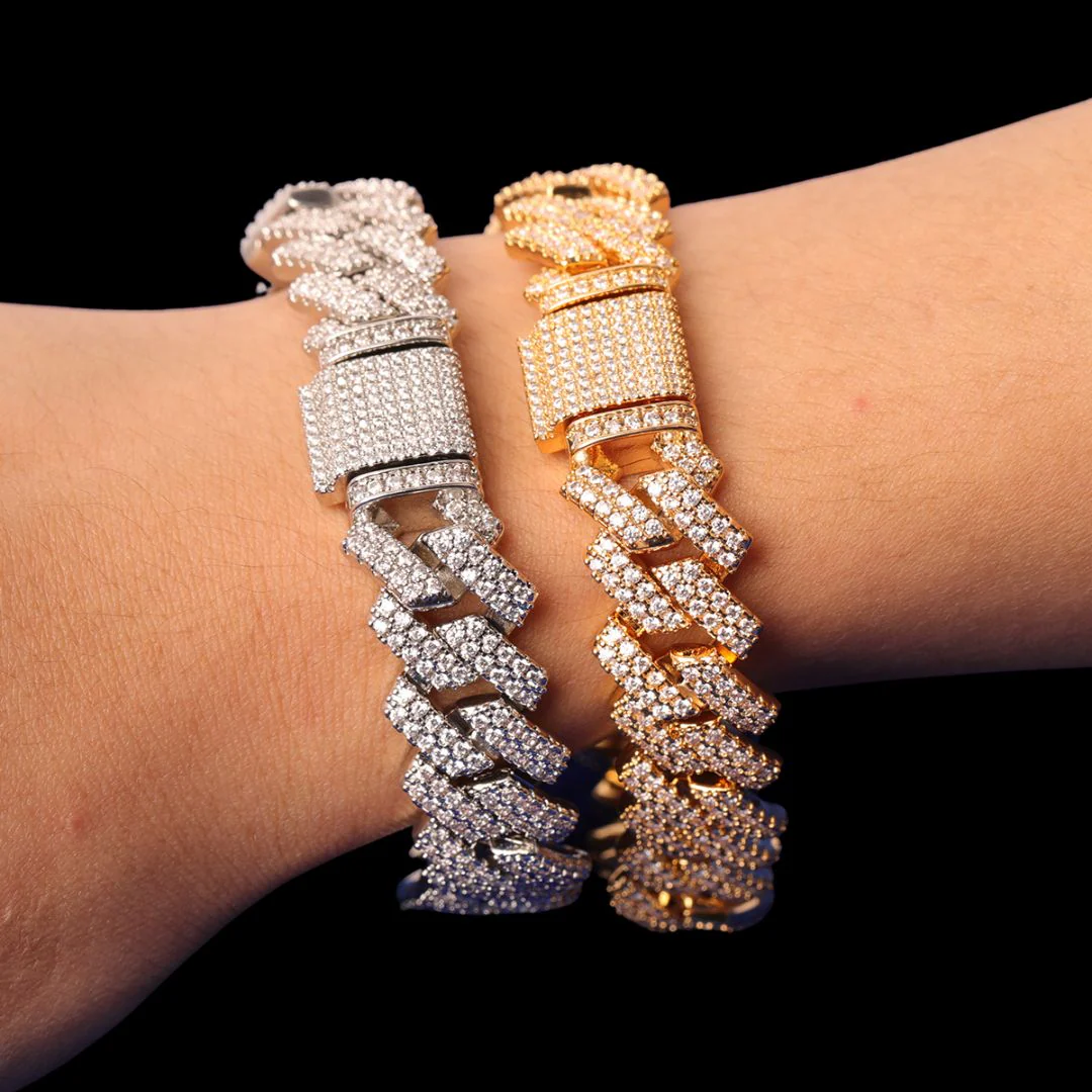 14MM Miami Cuban Link Iced Out Diamond Bracelet - Image 3