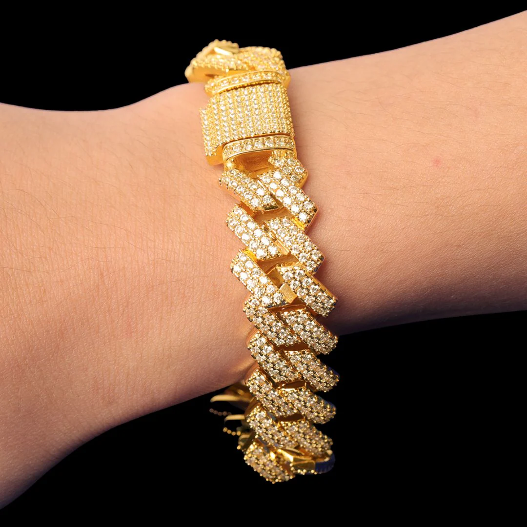 14MM Miami Cuban Link Iced Out Diamond Bracelet - Image 7