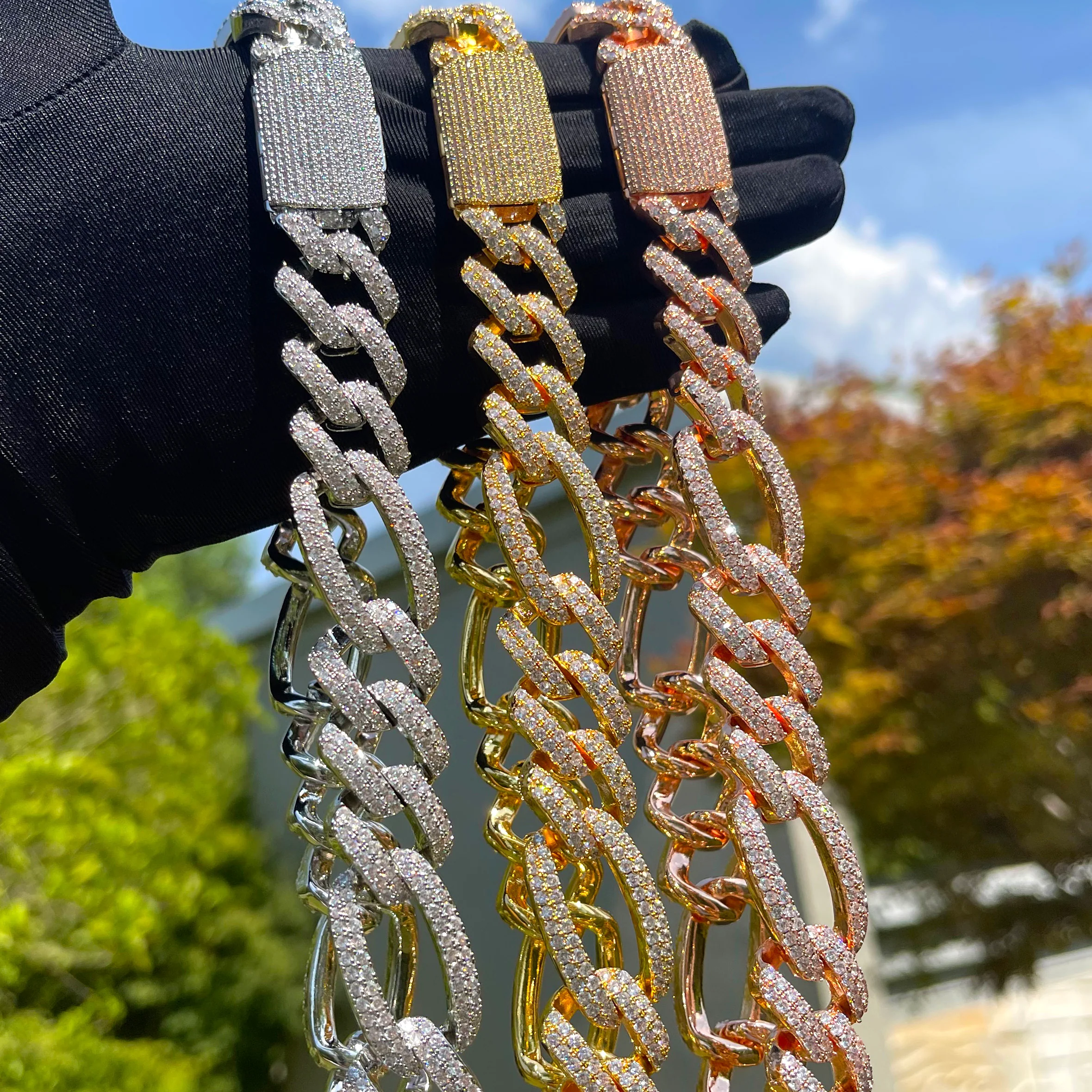 15MM Elite Fusion Iced Out Diamond Necklace Chain - Image 10
