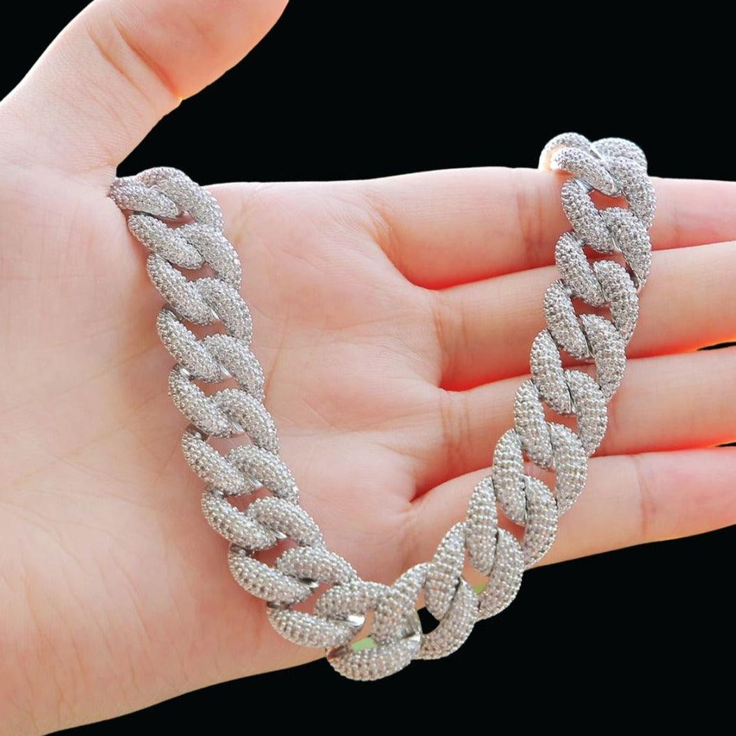 15MM Miami Drip Cuban Link Iced Out Diamond Necklace Chain - Image 5