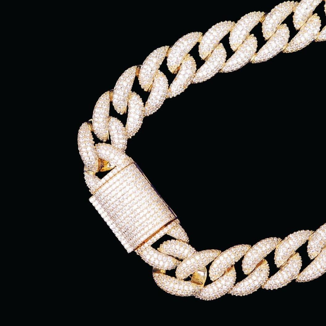 15MM Miami Drip Cuban Link Iced Out Diamond Necklace Chain - Image 6