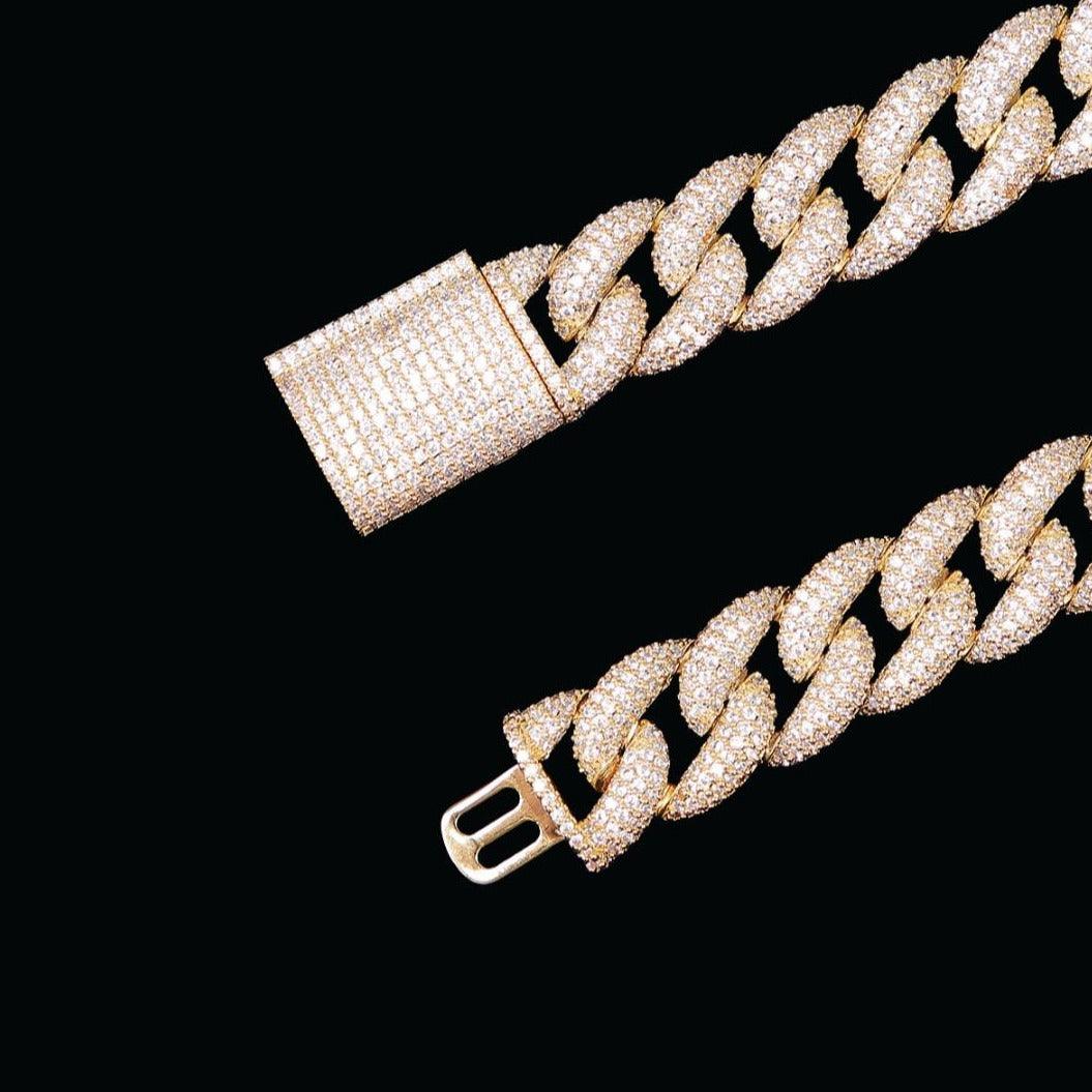 15MM Miami Drip Cuban Link Iced Out Diamond Necklace Chain - Image 7