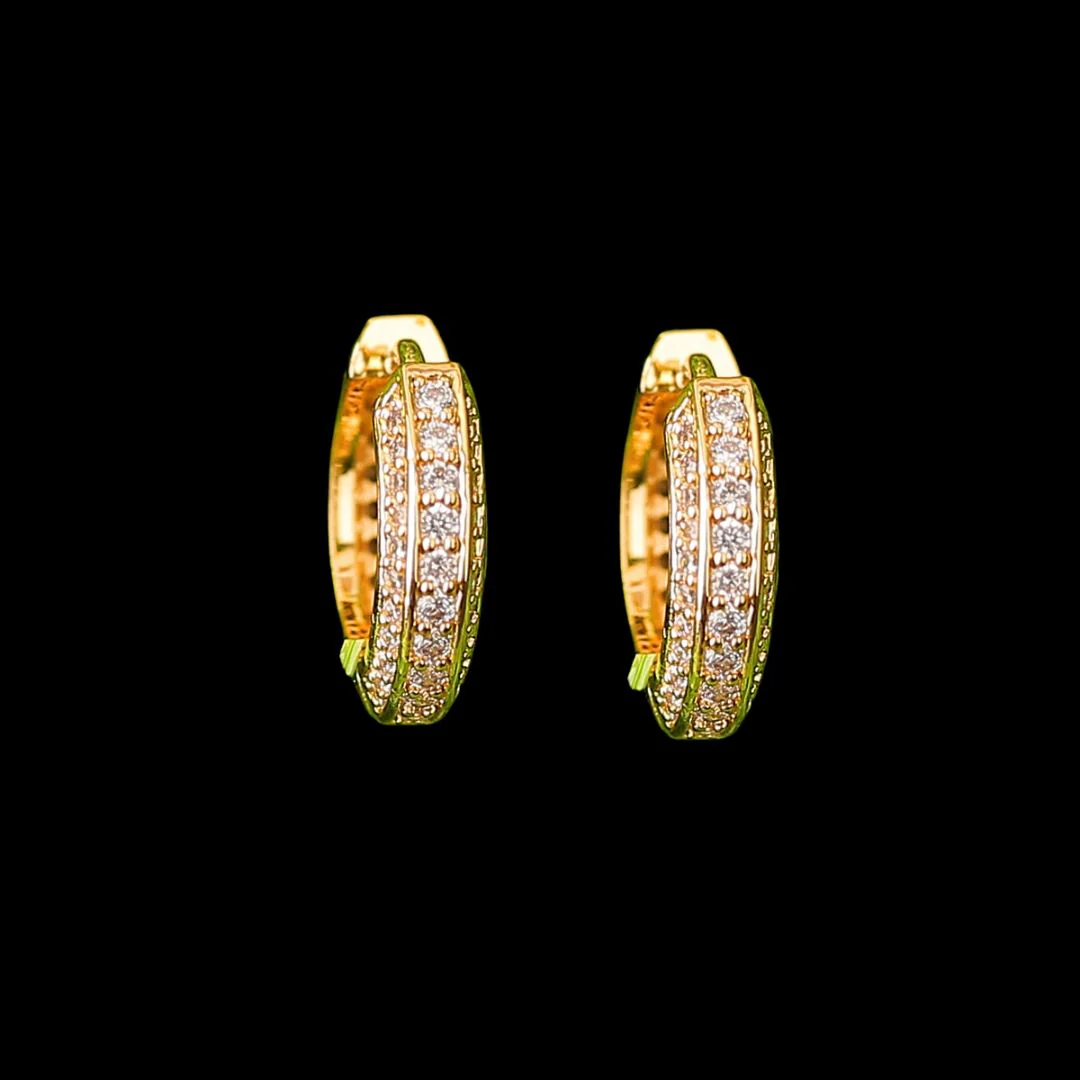 15MM Round Trend Iced Out Diamond Stud Earrings - Image 4