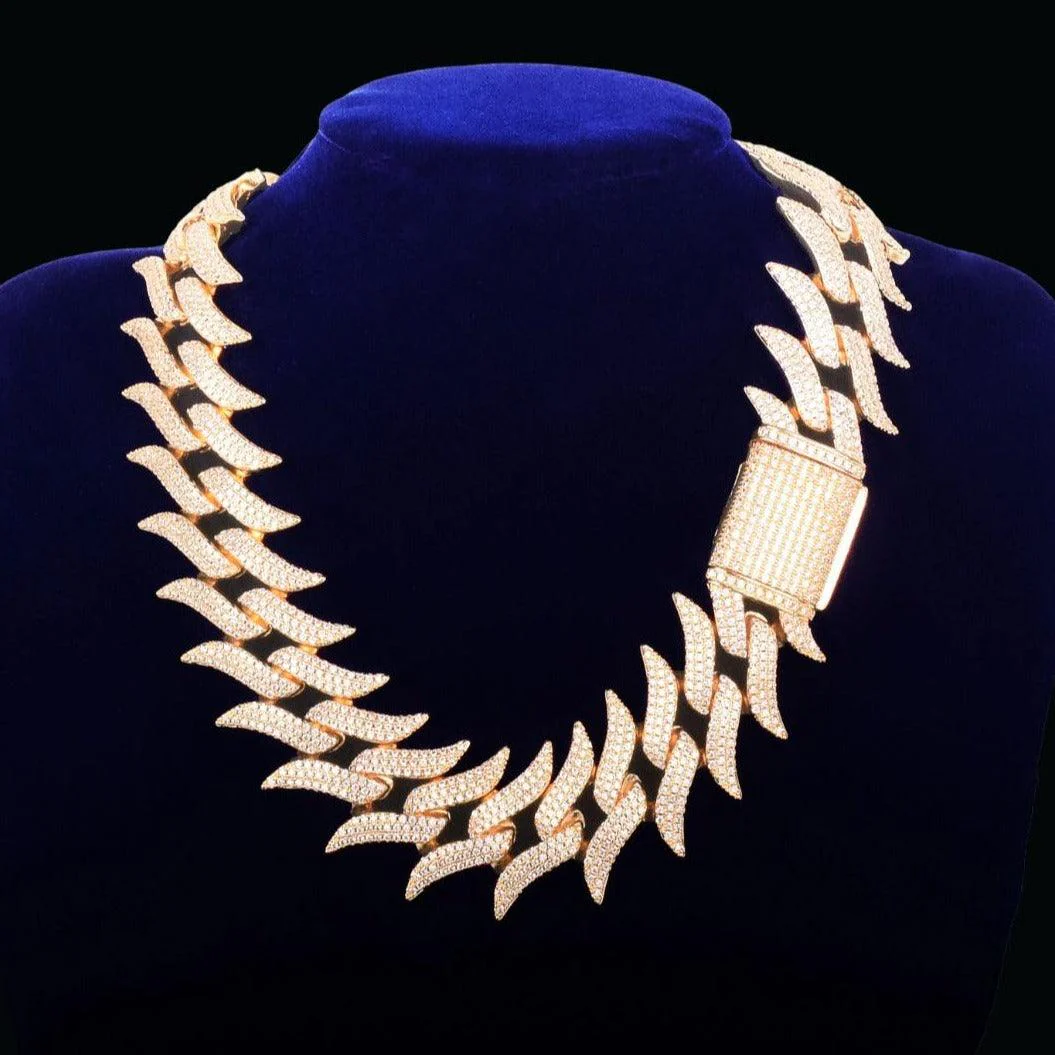 17MM Mustache Choker Miami Cuban Iced Out Diamond Necklace Chain - Image 5