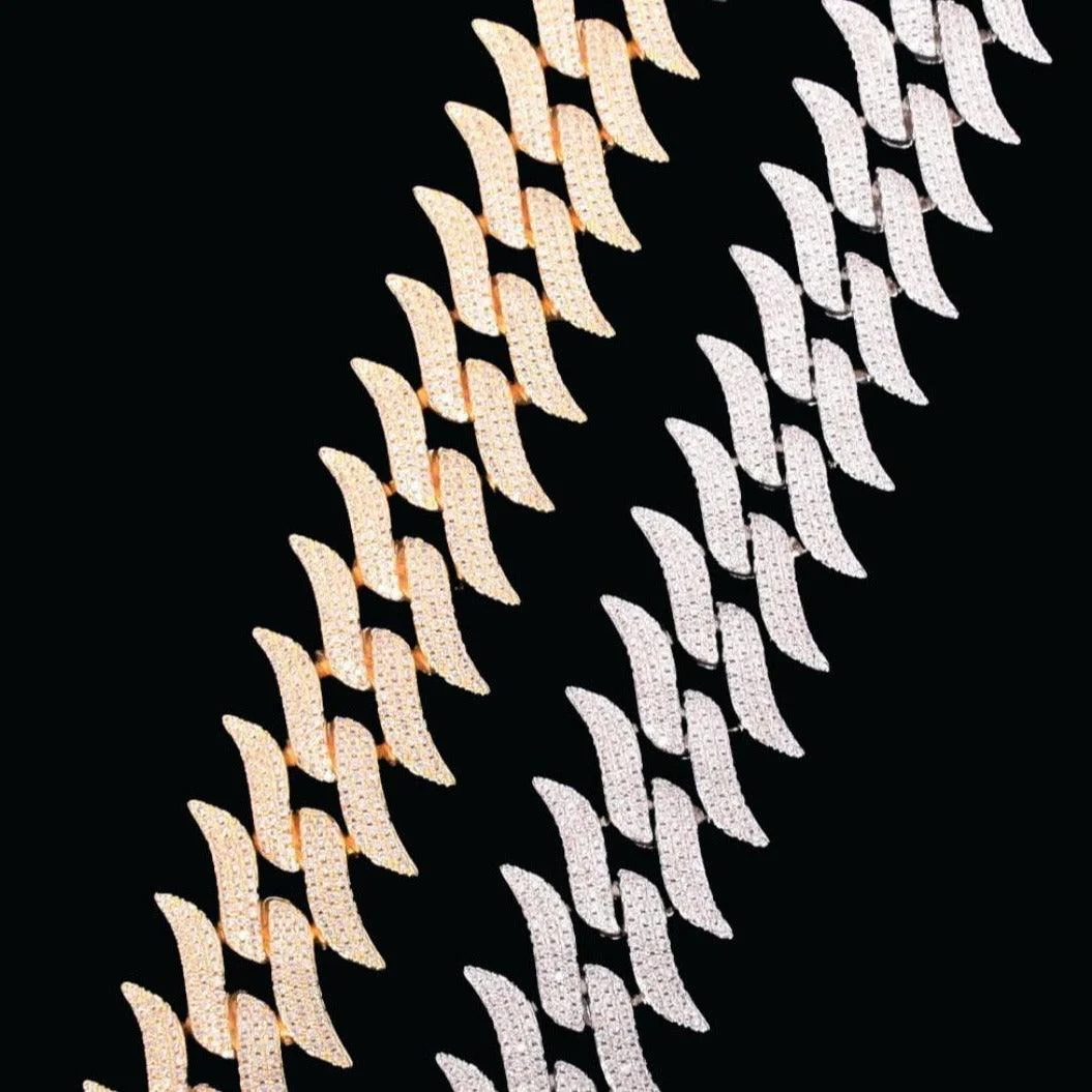 17MM Mustache Choker Miami Cuban Iced Out Diamond Necklace Chain - Image 6