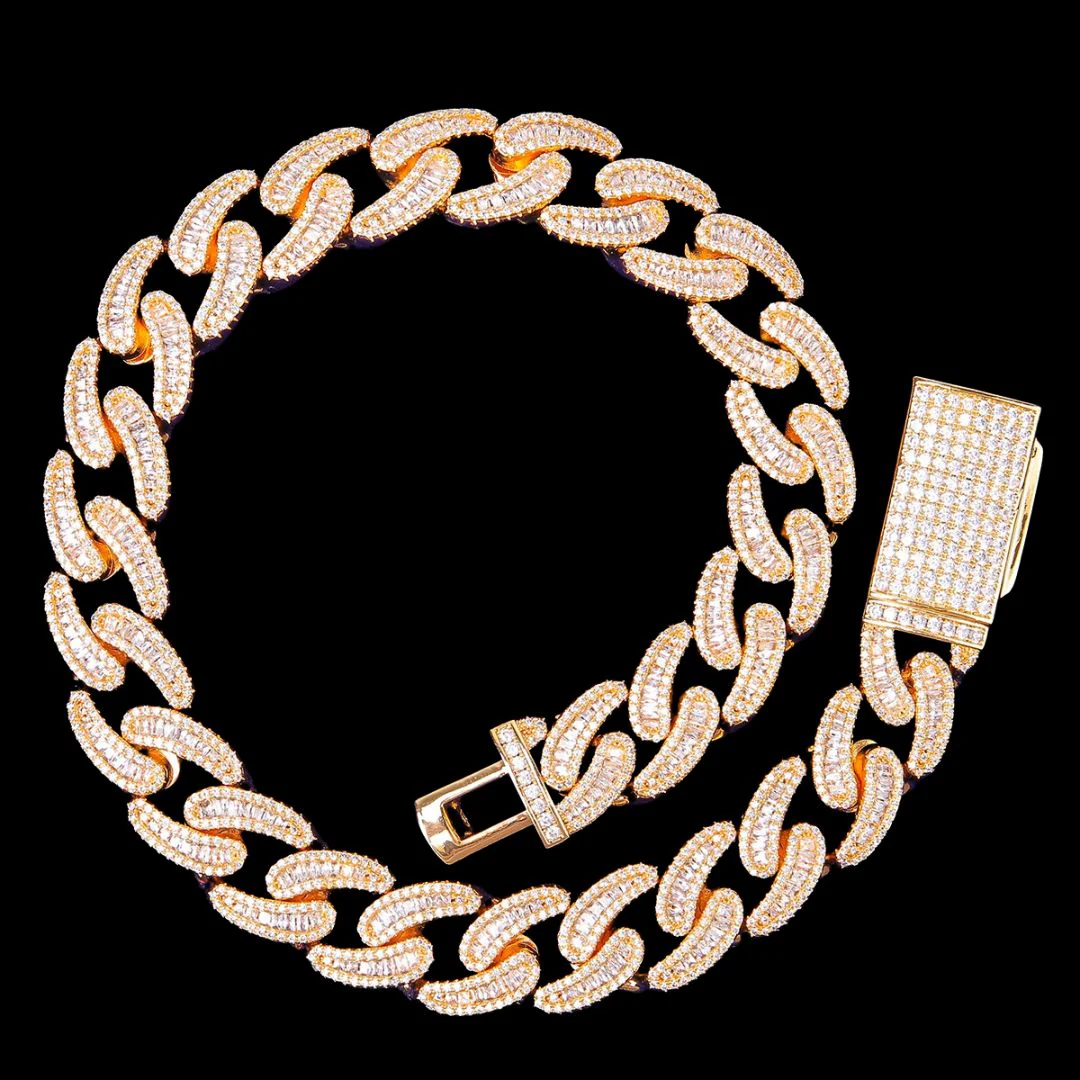 18MM Baguette and Tennis Iced Out Diamond Necklace Bracelet Set - Image 6