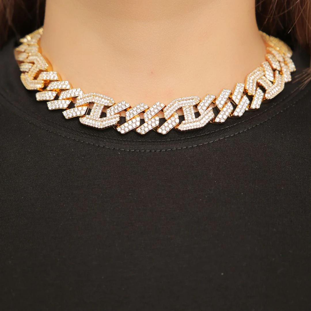 18MM Miami Cuban Iced Out Diamond Necklace Chain - Image 2