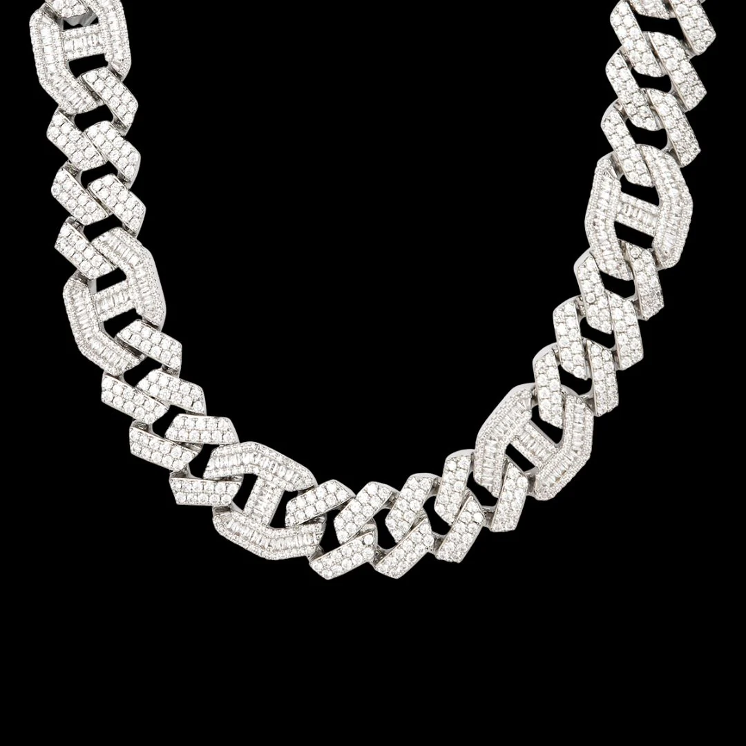 18MM Miami Cuban Iced Out Diamond Necklace Chain - Image 3