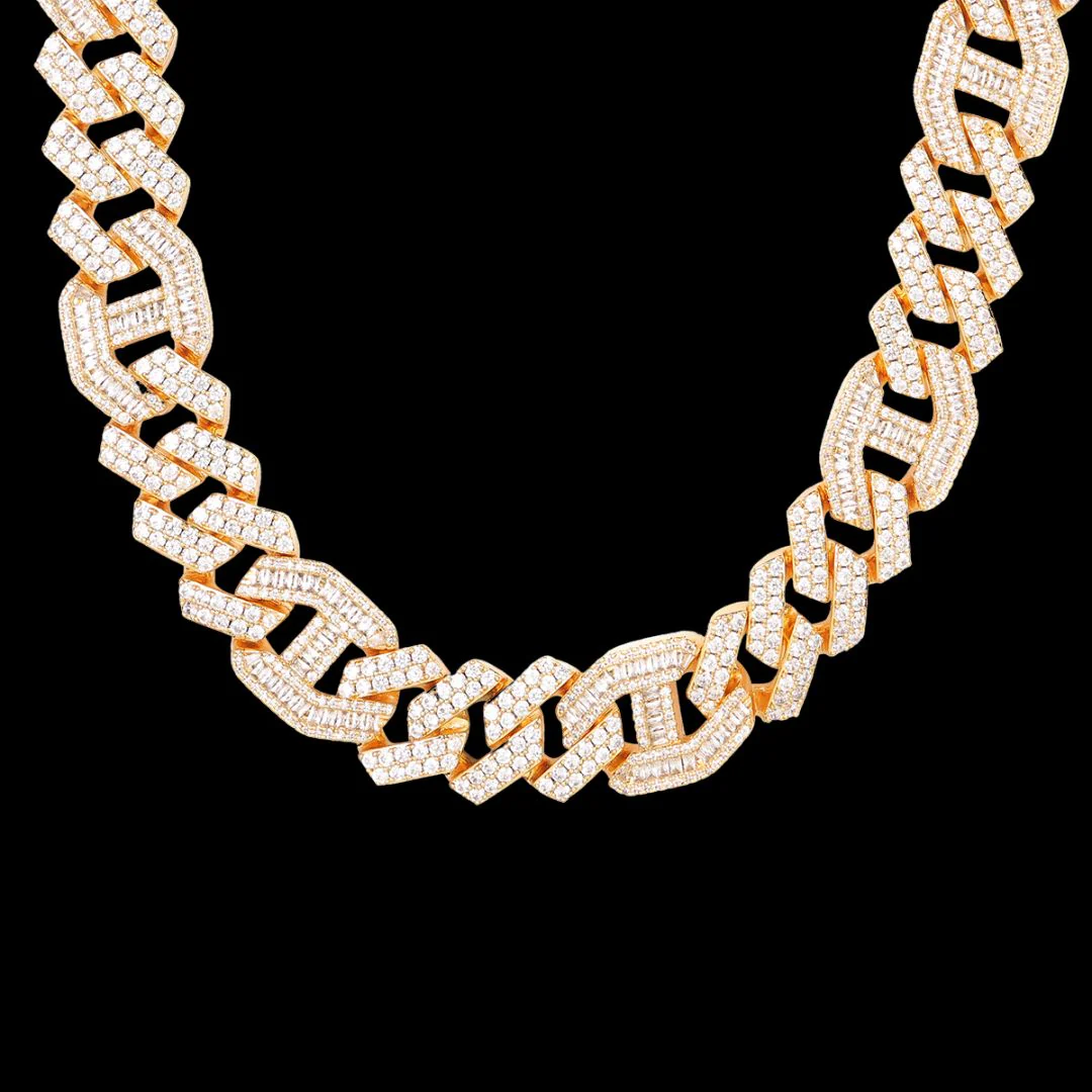 18MM Miami Cuban Iced Out Diamond Necklace Chain - Image 4