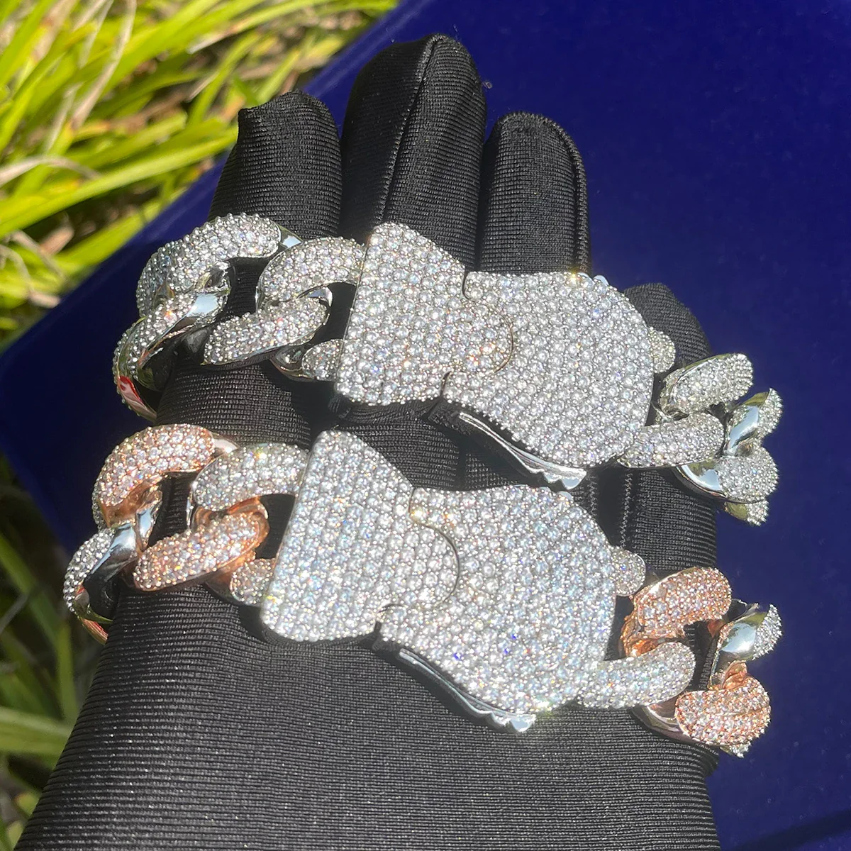 18MM Special Clasp Iced Out Diamond Bracelet - Image 4