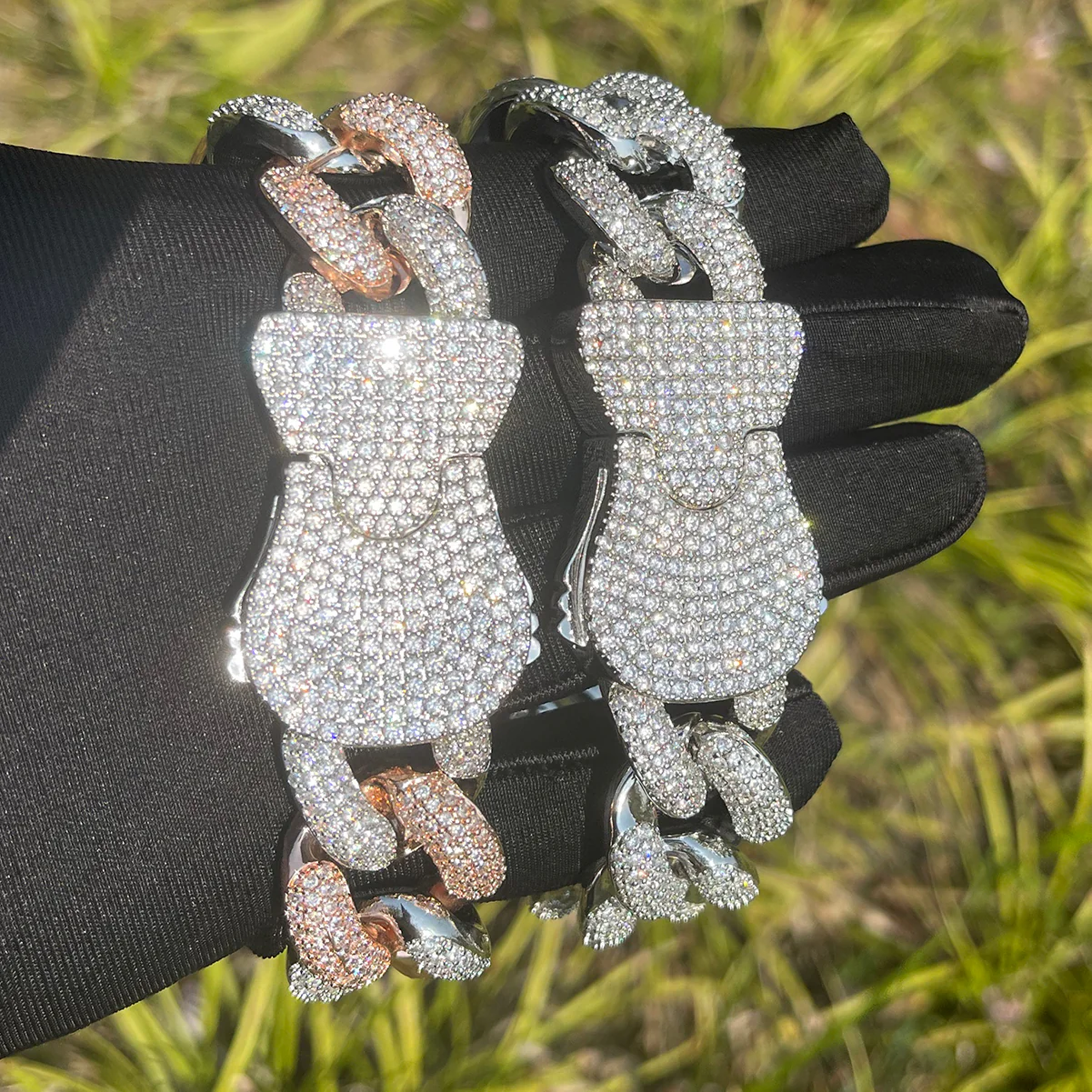 18MM Special Clasp Iced Out Diamond Bracelet - Image 5