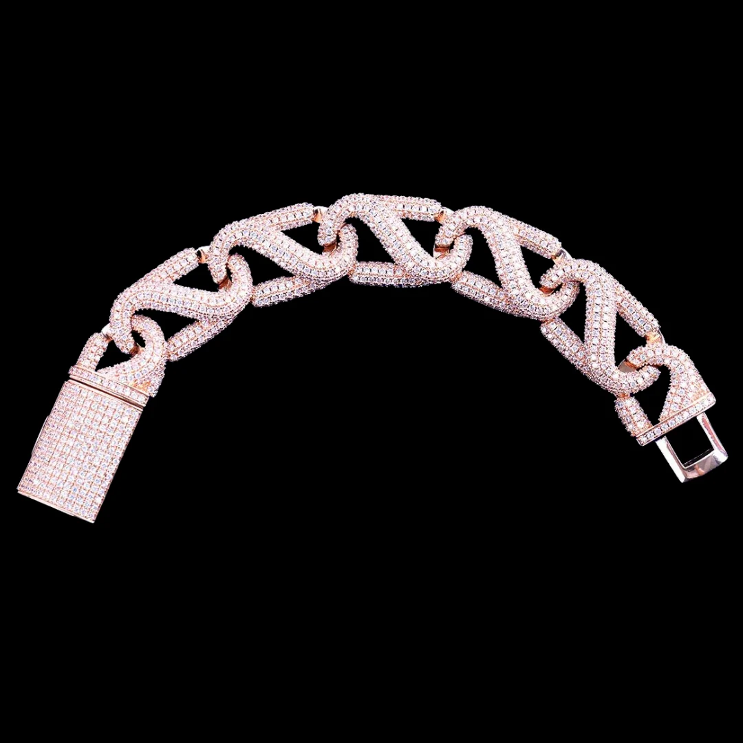 20MM 8 Shaped Iced Out Diamond Bracelet - Image 2