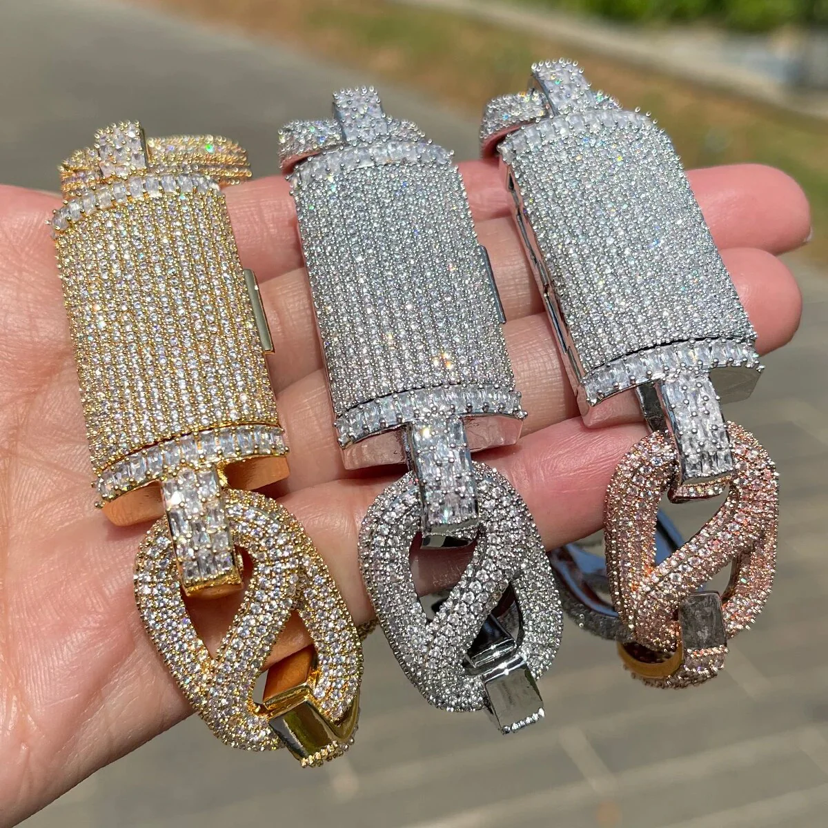 20MM Baguette and Stones Infinity Iced Out Diamond Bracelet - Image 6