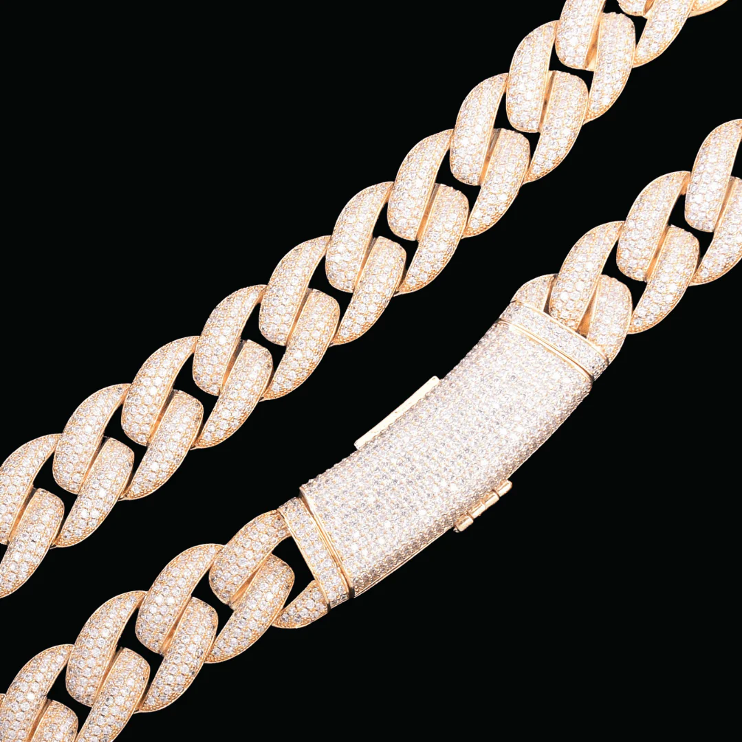 20MM Miami Cuban Iced Out Diamond Necklace Chain - Image 5
