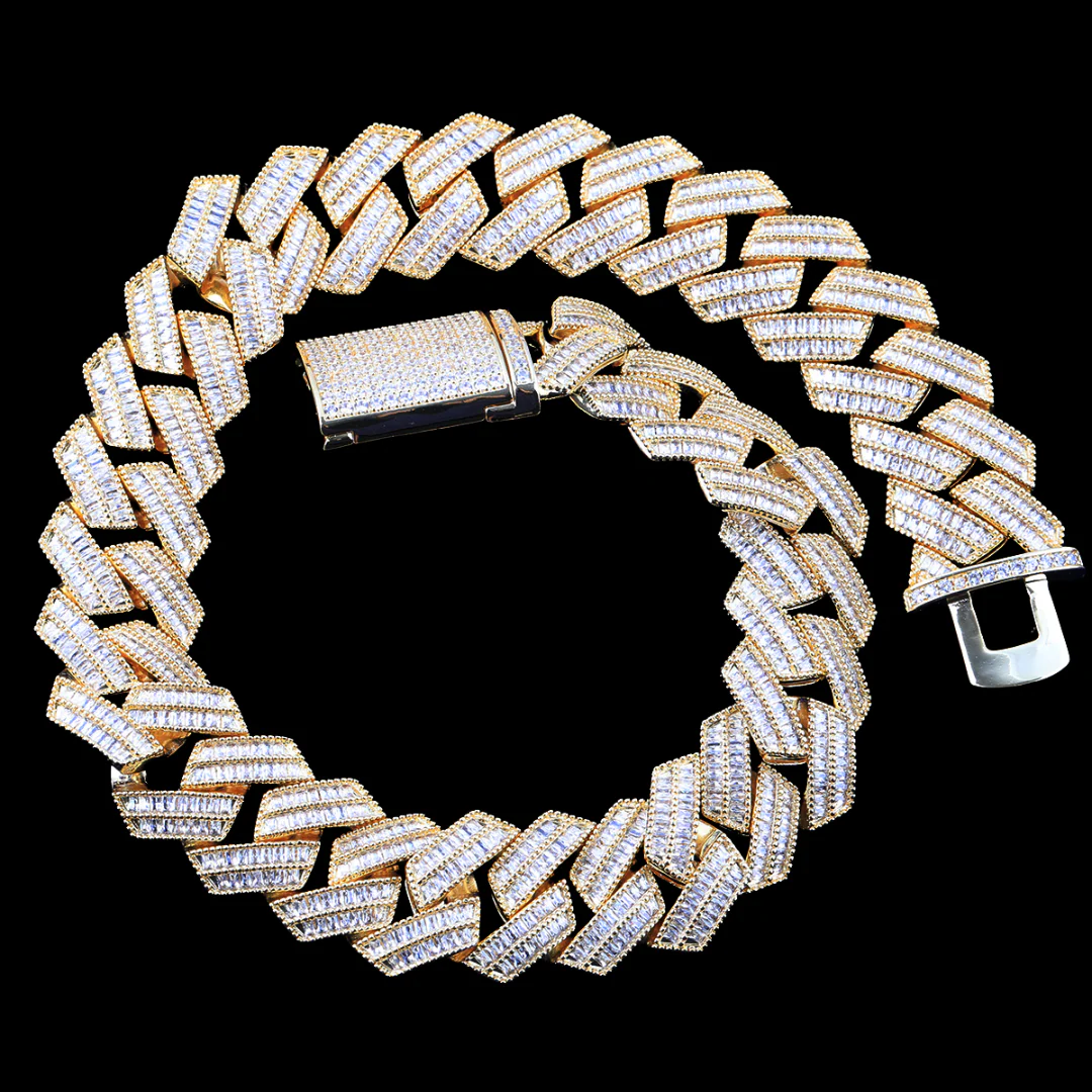22MM Sharp VVS Style Iced Out Diamond Necklace Chain - Image 2
