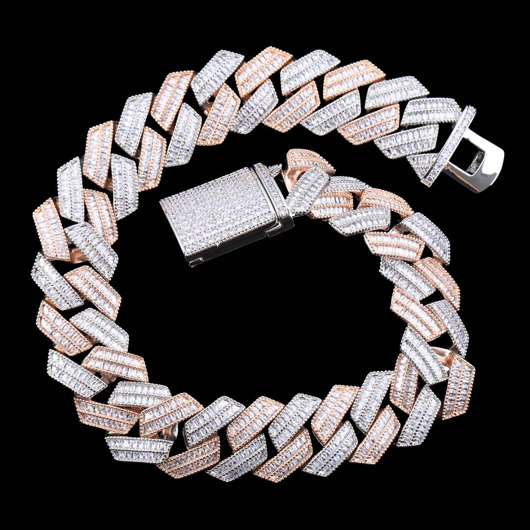 22MM Sharp VVS Style Iced Out Diamond Necklace Chain - Image 4