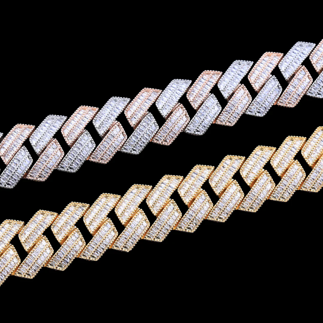 22MM Sharp VVS Style Iced Out Diamond Necklace Chain - Image 5