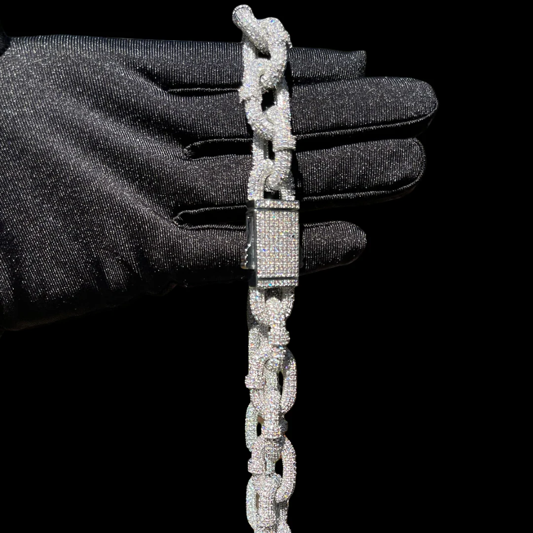 20MM Ultra Luxury Fully Iced Out Diamond Necklace Chain - Image 3