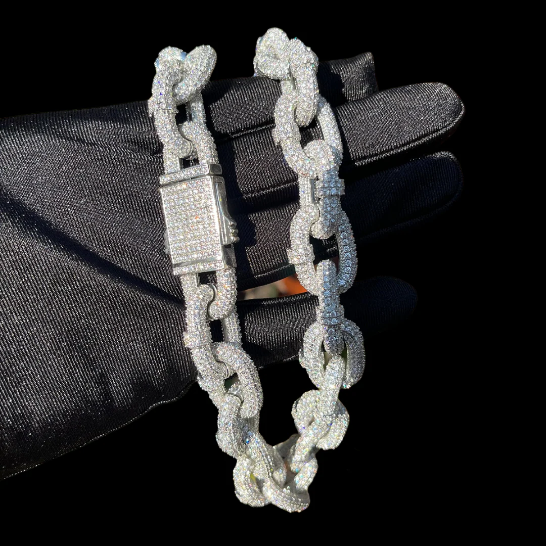20MM Ultra Luxury Fully Iced Out Diamond Necklace Chain - Image 4