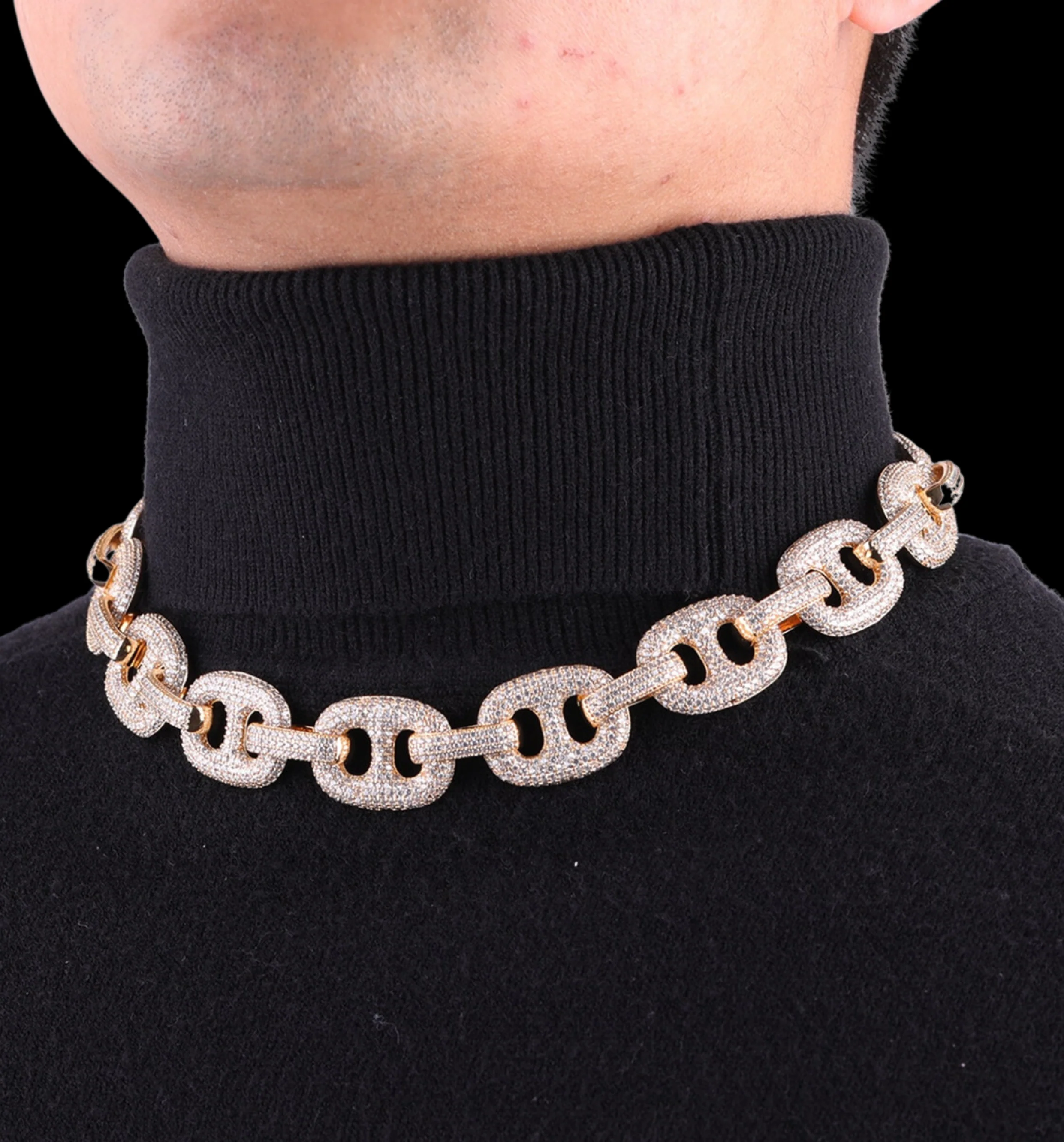 20MM VVS Duo Link Iced Out Diamond Necklace Chain - Image 4