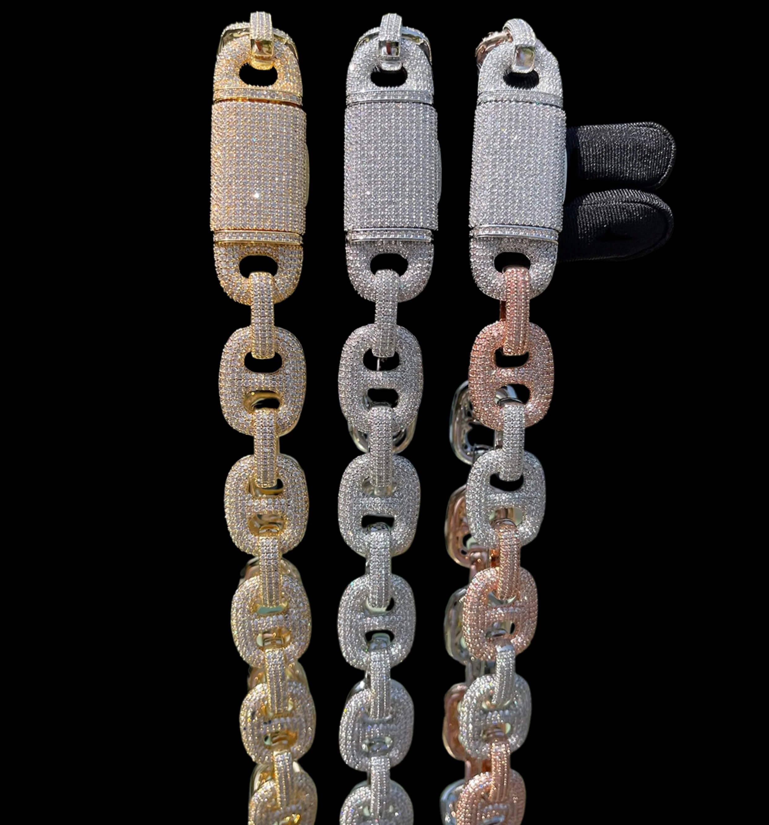20MM VVS Duo Link Iced Out Diamond Necklace Chain - Image 6