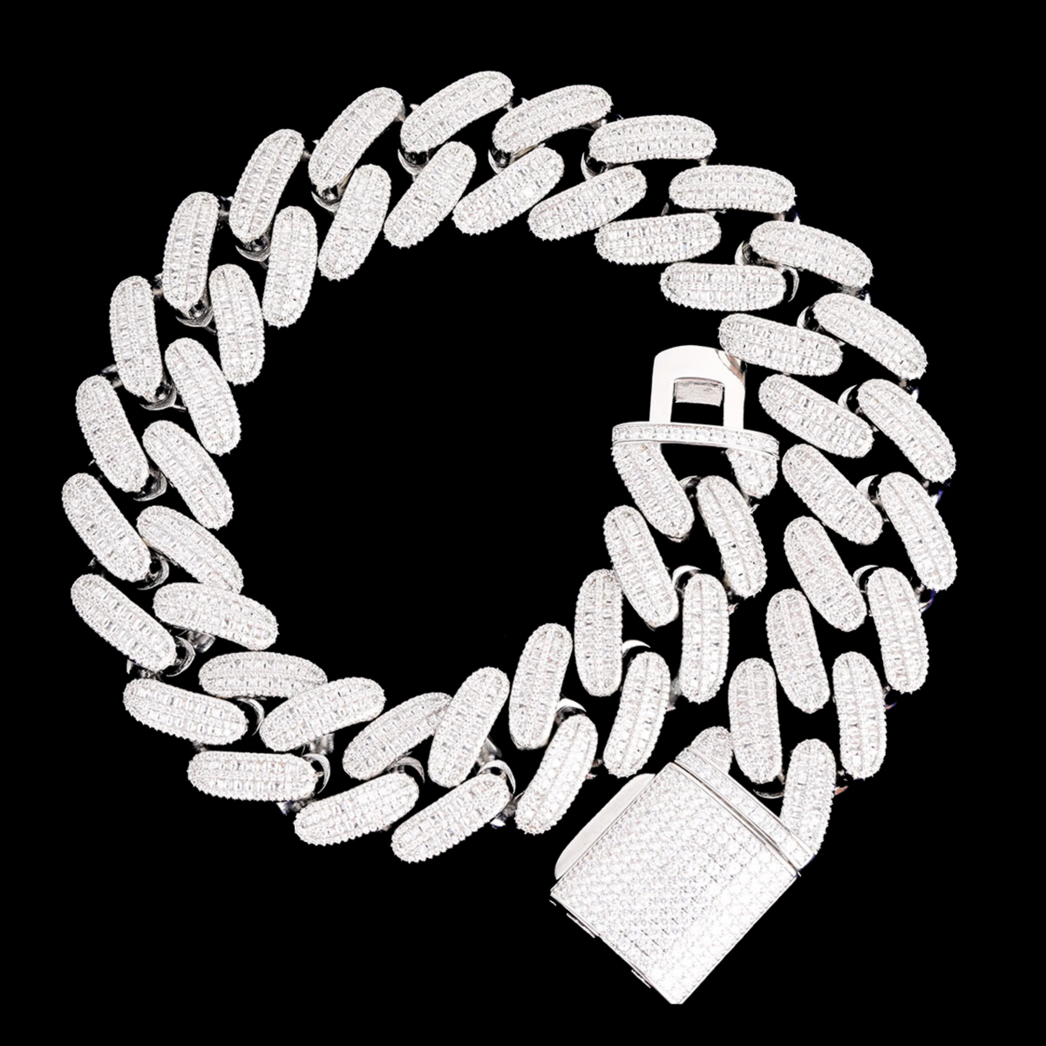 25MM BIG VVS Link Iced Out Diamond Necklace Chain - Image 2