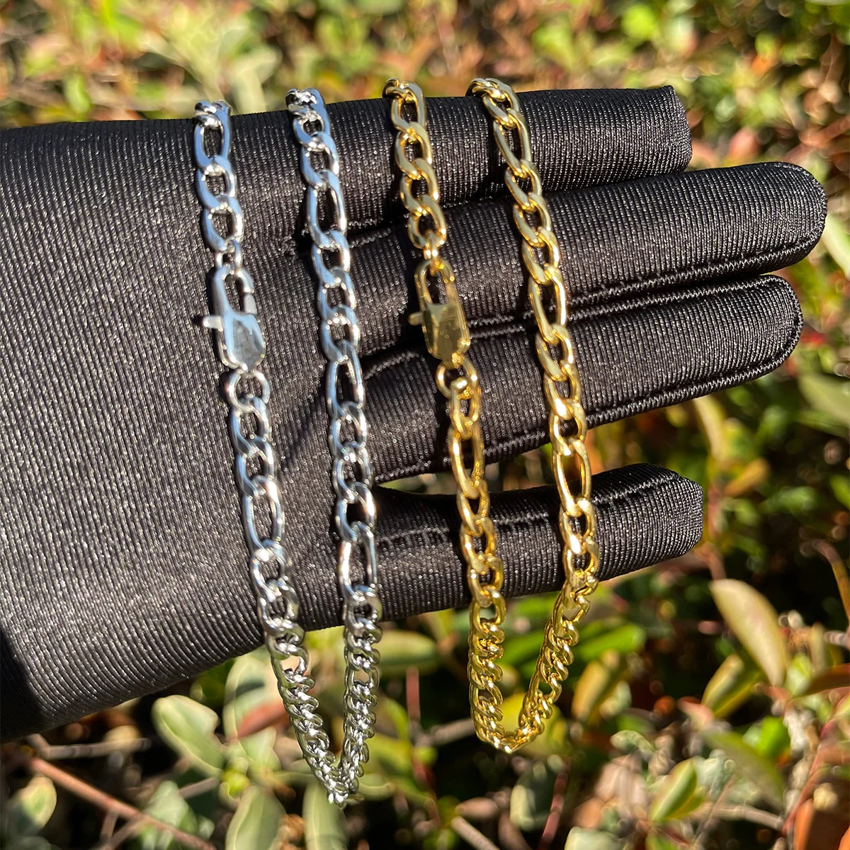 5MM Stainless Steel Figaro Class Chain Necklace - Image 3