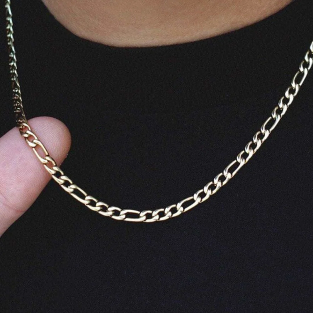 5MM Stainless Steel Figaro Class Chain Necklace - Image 9