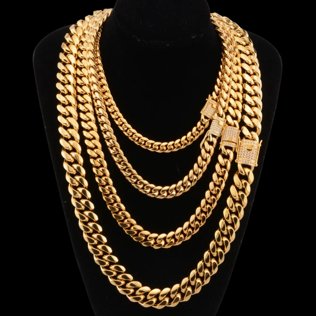 6MM-20MM Iced Prong Lock Clasp Luxury Stainless Steel Necklace Chain - Image 4