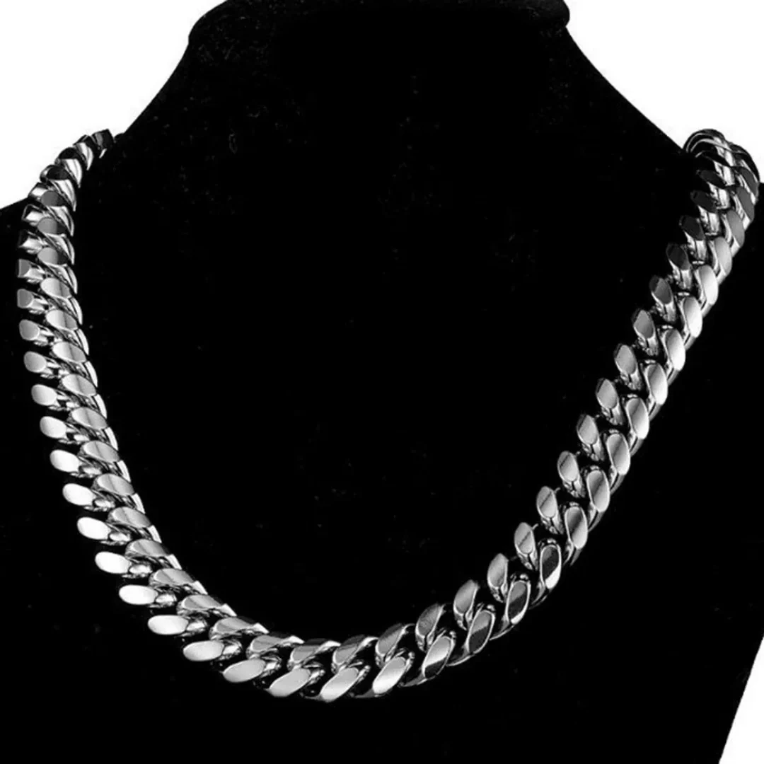 6MM-20MM Push Button Lock Clasp Luxury Stainless Steel Necklace Chain - Image 6