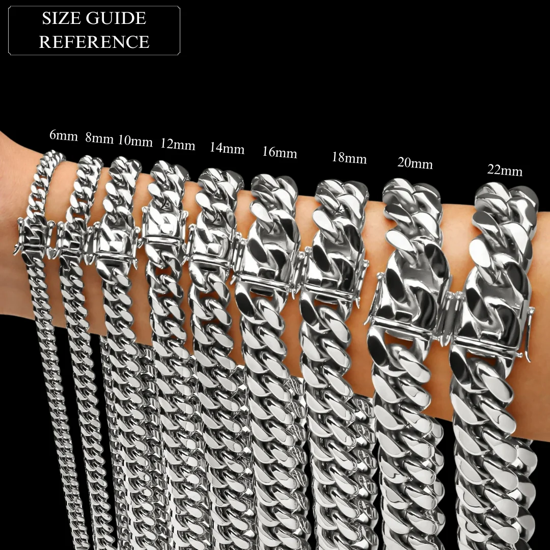 6MM-22MM Box Clasp Luxury Stainless Steel Bracelet - Image 10