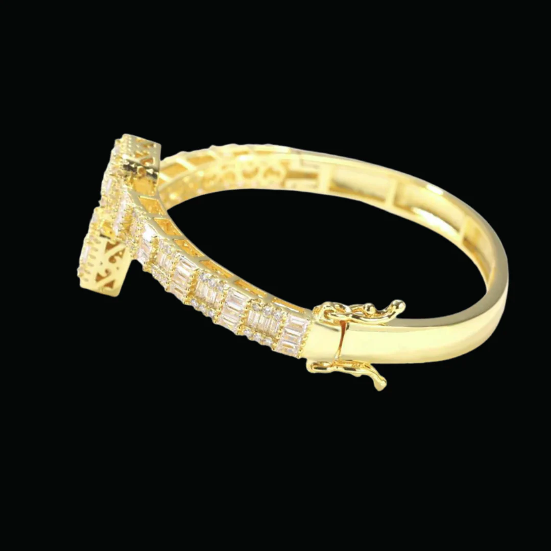 7MM Openable Square Baguette Iced Out Diamond Bracelet - Image 3