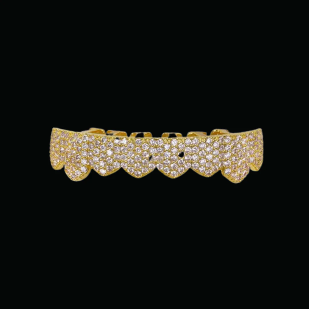 8 Teeth Fang Mouth Iced Out Diamond Grillz - Image 5