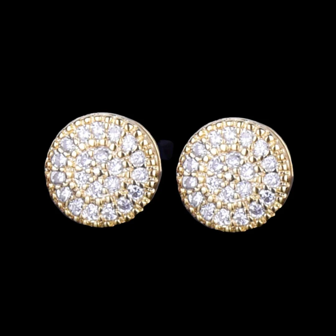 8MM Round Cut Iced Out Diamond Stud Earrings - Image 8